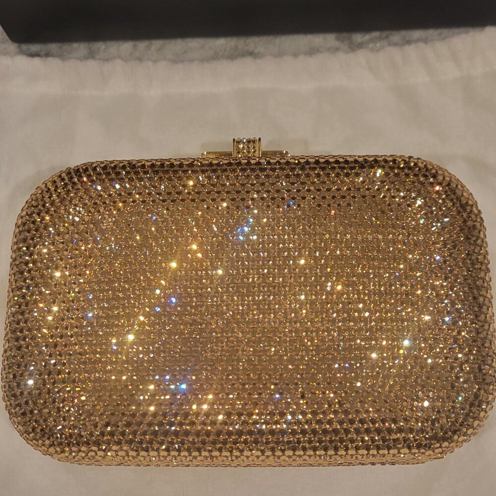 Judith Leiber Slide Lock Crystal Handbag - Picture 2 of 5